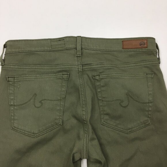 AG ADRIANO GOLDSCHMIED Green Distressed The Legging Ankle Super Skinny Jeans - Picture 9 of 13